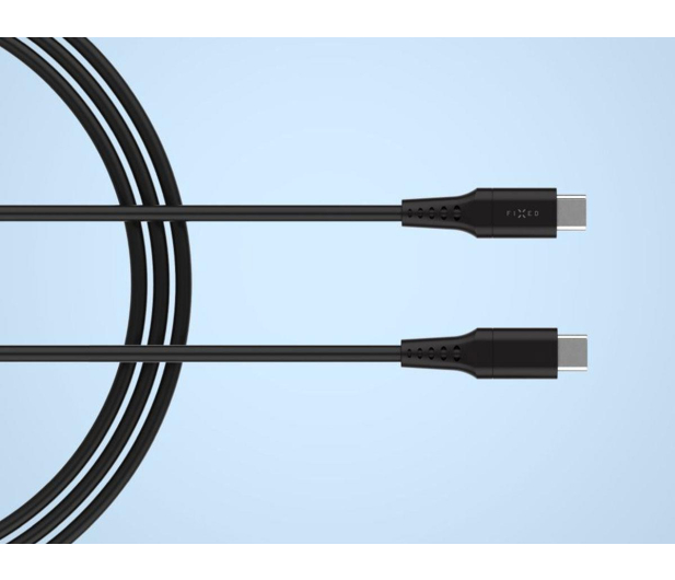 FIXED Liquid Silicone Cable USB-C - USB-C 0,3m 60W (czarny) - 1484707 - zdjęcie 3